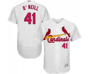St. Louis Cardinals #41 Tyler O\'Neill White Home Flex Base Authentic Collection Baseball Jersey