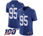 New York Giants #95 B.J. Hill Royal Blue Team Color Vapor Untouchable Limited Player 100th Season Football Jersey