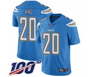 Los Angeles Chargers #20 Desmond King Electric Blue Alternate Vapor Untouchable Limited Player 100th Season Football Jersey