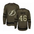 Tampa Bay Lightning #46 Gemel Smith Authentic Green Salute to Service Hockey Jersey