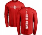Houston Rockets #1 Michael Carter-Williams Red Backer Long Sleeve T-Shirt