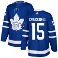 Toronto Maple Leafs #15 Adam Cracknell Authentic Royal Blue Home NHL Jersey