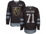 Vegas Golden Knights #71 William Karlsson Black 1917-2017 100th Anniversary Stitched NHL Jersey