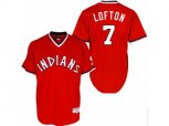Cleveland Indians #7 Kenny Lofton Replica Red 1978 Turn Back The Clock MLB Jersey