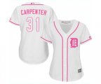Women's Detroit Tigers #31 Ryan Carpenter Authentic White Fashion Cool Base Baseball Jersey