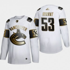 Vancouver Canucks #53 Bo Horvat Adidas White Golden Edition Limited Stitched NHL Jersey