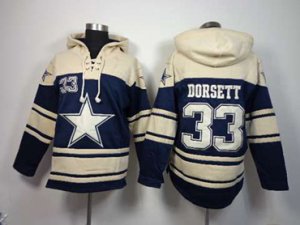 Dallas Cowboys #33 Tony Dorsett cream-blue[pullover hooded sweatshirt]