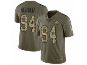 Pittsburgh Steelers #94 Tyson Alualu Limited Olive Camo 2017 Salute to Service NFL Jersey