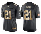 Denver Broncos #21 Aqib Talib Anthracite 2016 Christmas Gold NFL Limited Salute to Service Jersey