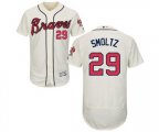 Atlanta Braves #29 John Smoltz Cream Alternate Flex Base Authentic Collection Baseball Jersey