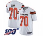 Cleveland Browns #70 Kendall Lamm White Vapor Untouchable Limited Player 100th Season Football Jersey