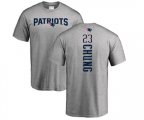 New England Patriots #23 Patrick Chung Ash Backer T-Shirt
