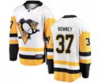 Pittsburgh Penguins #37 Carter Rowney Fanatics Branded White Away Breakaway NHL Jersey
