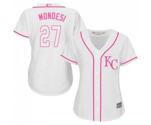 Women\'s Kansas City Royals #27 Raul Mondesi Authentic White Fashion Cool Base Baseball Jersey
