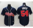 Atlanta Braves #54 Max Fried Navy Blue Stitched MLB Cool Base Nike Jersey