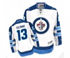 Winnipeg Jets #13 Teemu Selanne Authentic White Away NHL Jersey
