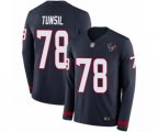 Houston Texans #78 Laremy Tunsil Limited Navy Blue Therma Long Sleeve Football Jersey