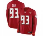 Tampa Bay Buccaneers #93 Ndamukong Suh Limited Red Therma Long Sleeve Football Jersey