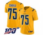 Los Angeles Chargers #75 Michael Schofield Limited Gold Inverted Legend 100th Season Football Jersey