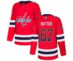 Washington Capitals #67 Riley Sutter Authentic Red Drift Fashion NHL Jersey