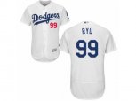 Los Angeles Dodgers #99 Hyun-Jin Ryu White Flexbase Authentic Collection MLB Jersey
