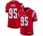 New England Patriots #95 Derek Rivers Limited Red Inverted Legend Football Jersey