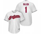 Cleveland Indians #1 Greg Allen Replica White Home Cool Base Baseball Jersey