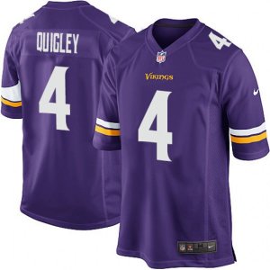Minnesota Vikings #4 Ryan Quigley Game Purple Team Color NFL Jersey