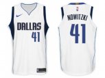 Dallas Mavericks #41 Dirk Nowitzki Jersey 2017-18 New Season White Jersey