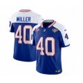 Buffalo Bills #40 Von Miller Blue White 2023 F.U.S.E. 75th Anniversary Throwback Vapor Untouchable Limited Football Stitched Jersey