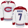Montreal Canadiens #7 Howie Morenz Authentic White Away NHL Jersey
