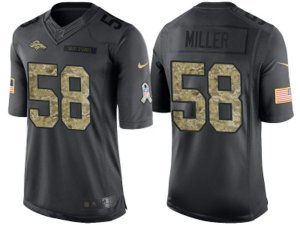 Denver Broncos #58 Von Miller Stitched Black NFL Salute to Service Limited Jerseys