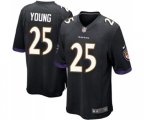 Baltimore Ravens #25 Tavon Young Game Black Alternate Football Jersey