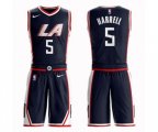 Los Angeles Clippers #5 Montrezl Harrell Authentic Navy Blue Basketball Suit Jersey - City Edition