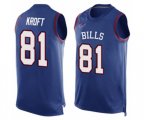 Buffalo Bills #81 Tyler Kroft Limited Royal Blue Player Name & Number Tank Top Football Jersey