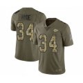 Kansas City Chiefs #34 Carlos Hyde Limited Olive Camo 2017 Salute to Service Football Jersey