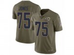 Los Angeles Rams #75 Deacon Jones Limited Olive 2017 Salute to Service NFL Jersey