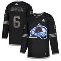 Colorado Avalanche #6 Erik Johnson Black Authentic Classic Stitched NHL Jersey