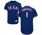 Texas Rangers #1 Elvis Andrus Royal Blue Alternate Flex Base Authentic Collection Baseball Jersey