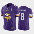 Minnesota Vikings #8 Kirk Cousins Purple Nike Big Team Logo Player Vapor Limited NFL Jersey