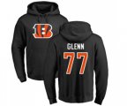 Cincinnati Bengals #77 Cordy Glenn Black Name & Number LogoPullover Hoodie