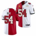 Tampa Bay Buccaneers Retired Player #54 Lavonte David Nike Red White Split Two Tone Jersey