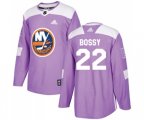 New York Islanders #22 Mike Bossy Authentic Purple Fights Cancer Practice NHL Jersey