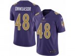 Baltimore Ravens #48 Patrick Onwuasor Limited Purple Rush Vapor Untouchable NFL Jerse