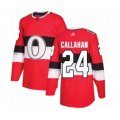 Ottawa Senators #24 Ryan Callahan Authentic Red 2017 100 Classic Hockey Jersey
