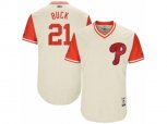 Philadelphia Phillies #21 Clay Buchholz Buck Authentic Tan 2017 Players Weekend MLB Jersey