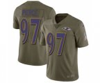 Baltimore Ravens #97 Michael Pierce Limited Olive 2017 Salute to Service Football Jersey