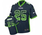 Seattle Seahawks #25 Richard Sherman Elite Steel Blue Drift Fashion Football Jersey