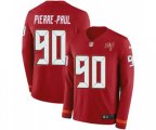 Tampa Bay Buccaneers #90 Jason Pierre-Paul Limited Red Therma Long Sleeve Football Jersey