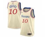 Philadelphia 76ers #10 Maurice Cheeks Swingman Cream Basketball Jersey - 2019-20 City Edition